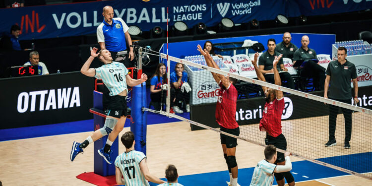 ARGENTINA SELLÓ CONTRA CANADÁ EL SEGUNDO TRIUNFO EN LA VNL